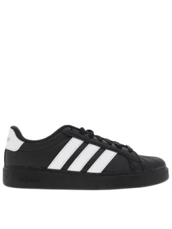 Baskets skate noires à talon plat avec une empeigne caoutchouc