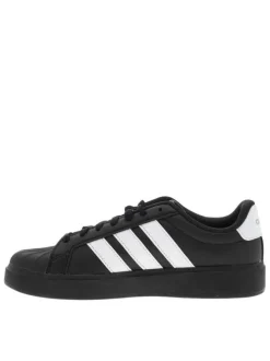 Baskets skate noires à talon plat avec une empeigne caoutchouc