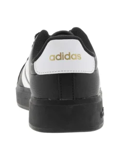 Baskets skate noires à talon plat avec une empeigne caoutchouc