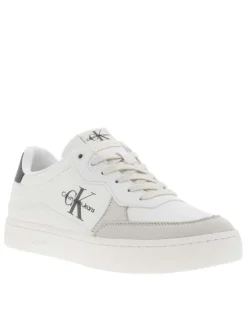 Baskets basses Classic Cuplowlaceup Lth Fad en cuir blanchs à détails logotypés