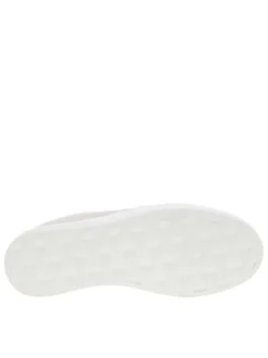 Baskets basses divers cuir blanc et écrus, semelle vulcanisée à lacets et contrefort rose fluo
