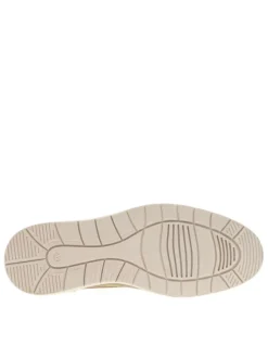 Baskets basses en cuir caramel avec trépointe contrastante et lacets ronds