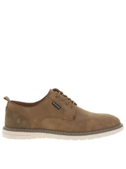 Baskets basses en cuir caramel avec trépointe contrastante et lacets ronds