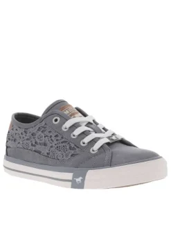 Baskets basses femme en coton bleu