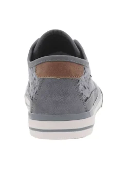 Baskets basses femme en coton bleu