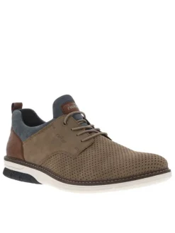 Baskets basses kaki avec lacets ronds élastiqués et décoratifs