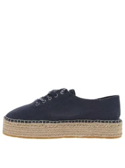 Baskets basses marine avec talon plateforme