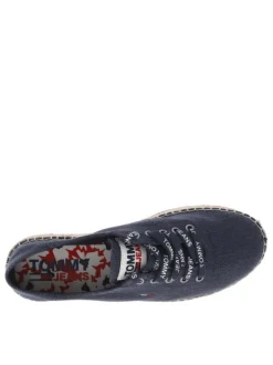 Baskets basses marine avec talon plateforme