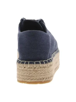 Baskets basses marine avec talon plateforme