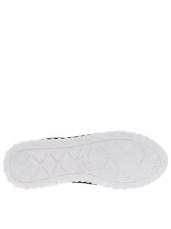 Baskets basses noires avec nom de la marque et monogramme sur l'extérieur