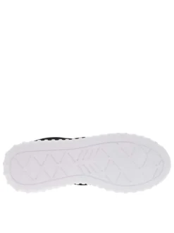 Baskets basses noires à semelle running à talon semi-compensé et tige slip-on