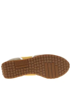 Baskets basses running beige à semelle plate et à lacets plats