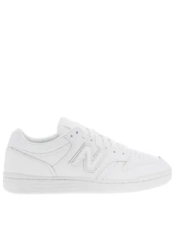 Baskets basses 480 tennis en cuir blanches avec lacets plats et logo cousu
