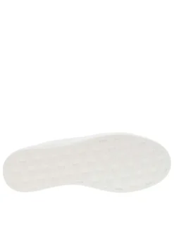 Baskets basses tennis en cuir blanches et noires avec des lacets plats