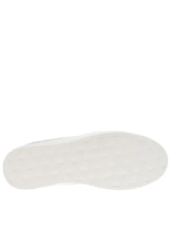 Baskets basses tennis en cuir grises avec lacets plats et logos