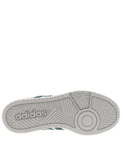 Baskets basses tennis Hoops blanches à lacets plats en mesh et similcuir