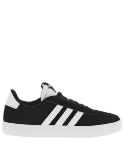 Baskets basses tennis Vl Court 3.0 en cuir nubuck noires avec lacets plats