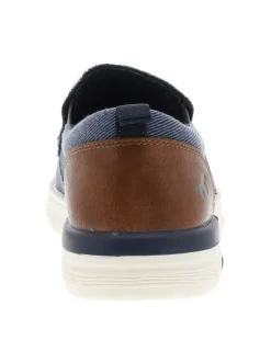 Baskets bleu marine à talon plat avec une fermeture à slip-on