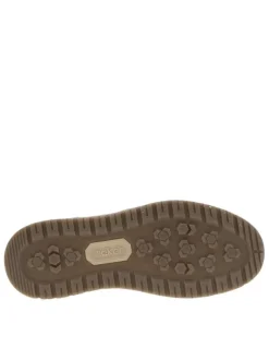 Baskets en cuir kaki à talon plat avec des lacets et un zip latéral