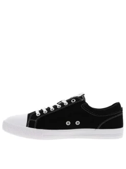 Baskets homme en coton noir