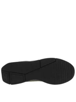 Baskets kaki à talon plat pourvues du logo de la marque