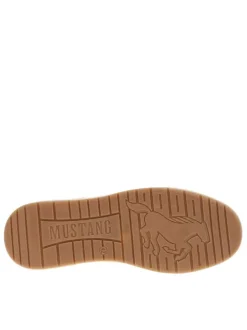 Baskets marron à talon plat avec des lacets et un zip latéral