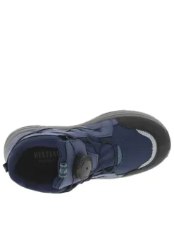 Baskets montantes en Mesh imperméable bleu à semelle running et fermeture type Boa®