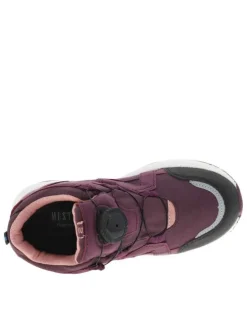 Baskets montantes en Mesh imperméable lilas à semelle running et fermeture type Boa®