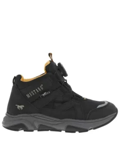 Baskets montantes en Mesh imperméable noir à semelle running et fermeture type Boa®