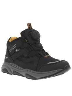 Baskets montantes en Mesh imperméable noir à semelle running et fermeture type Boa®