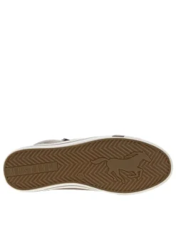 Baskets montantes marron, fourrées, à semelle vulcanisée, lacets et zip