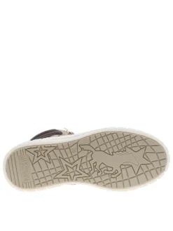 Baskets montantes taupe à plateforme avec languette et doublure intérieure en fausse peau de mouton
