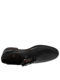 Baskets noires à talon plat avec lacets et zip latéral décoratif
