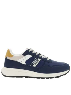 Baskets running bleu marine avec un talon plat et des lacets