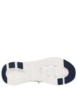 Baskets running bleu marine à semelle plate avec une fermeture slip-on