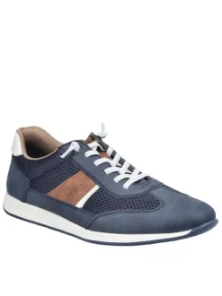 Baskets running bleu marine à talon plat avec des lacets élastiqués