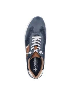 Baskets running bleu marine à talon plat avec des lacets élastiqués