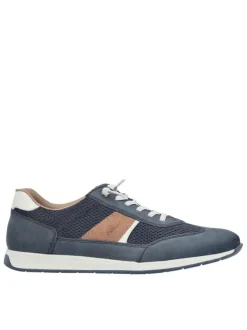 Baskets running bleu marine à talon plat avec des lacets élastiqués
