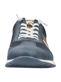 Baskets running bleu marine à talon plat avec des lacets élastiqués