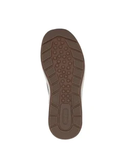 Baskets running bleu marine à talon plat et à lacets plats avec un zip