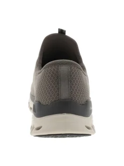 Baskets running brunes avec une semelle plate et une fermeture slip-on
