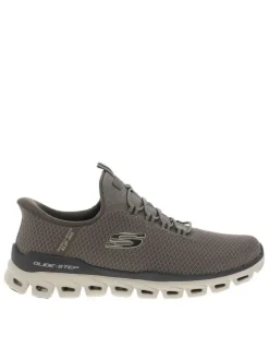 Baskets running brunes avec une semelle plate et une fermeture slip-on