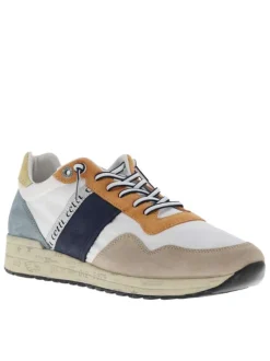Baskets running en cuir multicolores avec des motifs sur la semelle