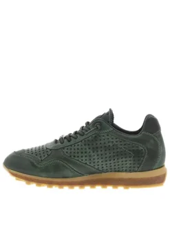 Baskets running kaki avec semelle à talon plat et lacets élastiqués