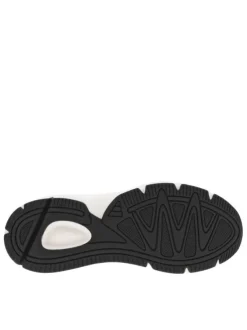 Baskets running kaki à talon plat et à lacets ronds avec logo vert
