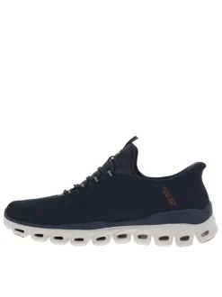 Baskets running marine en mesh à talon plat avec fermeture slip-on