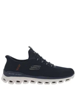 Baskets running marine en mesh à talon plat avec fermeture slip-on