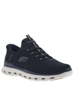 Baskets running marine en mesh à talon plat avec fermeture slip-on