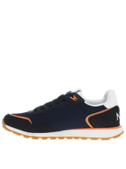 Baskets Running marines avec talon plat à lacets plats marines