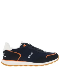 Baskets Running marines avec talon plat à lacets plats marines